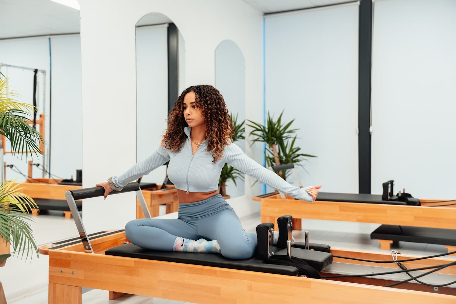 Reformer Pilates practiced in the Power Haus studio